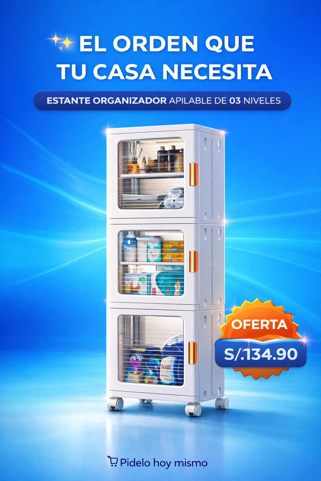 ORGANIZADOR APILABLE DE 3 NIVELES