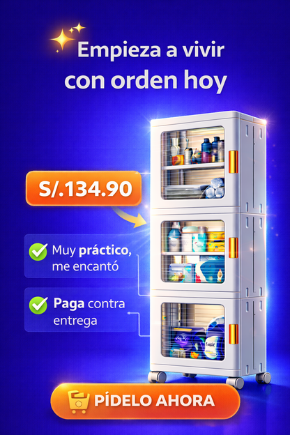ESTANTE DE ALMACENAMIENTO 03 PISOS ARMABLE
