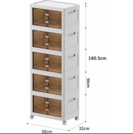 ORGANIZADOR DE PLASTICO 5 NIVELES-APILABLE