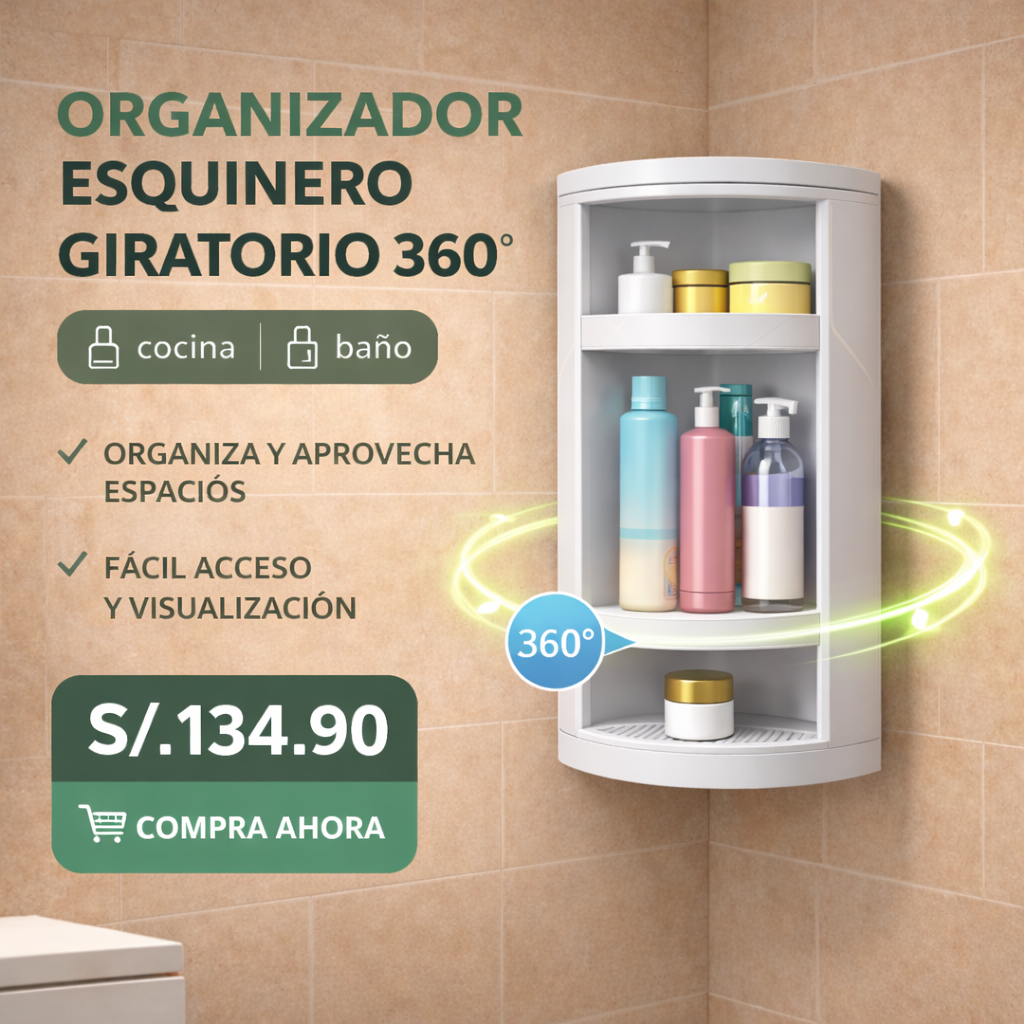 ESQUINERO GIRATORIO 360° DE 3 VIVELES