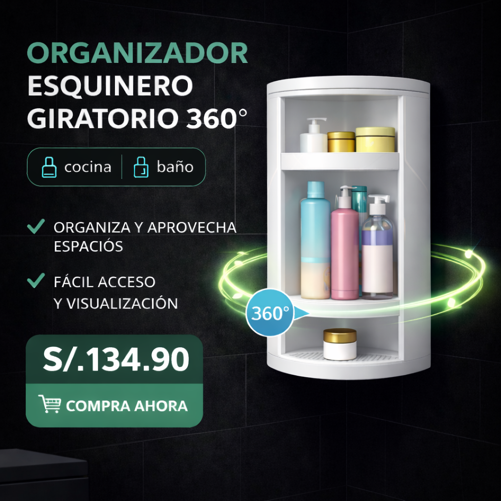 ESQUINERO GIRATORIO 360° DE 3 VIVELES